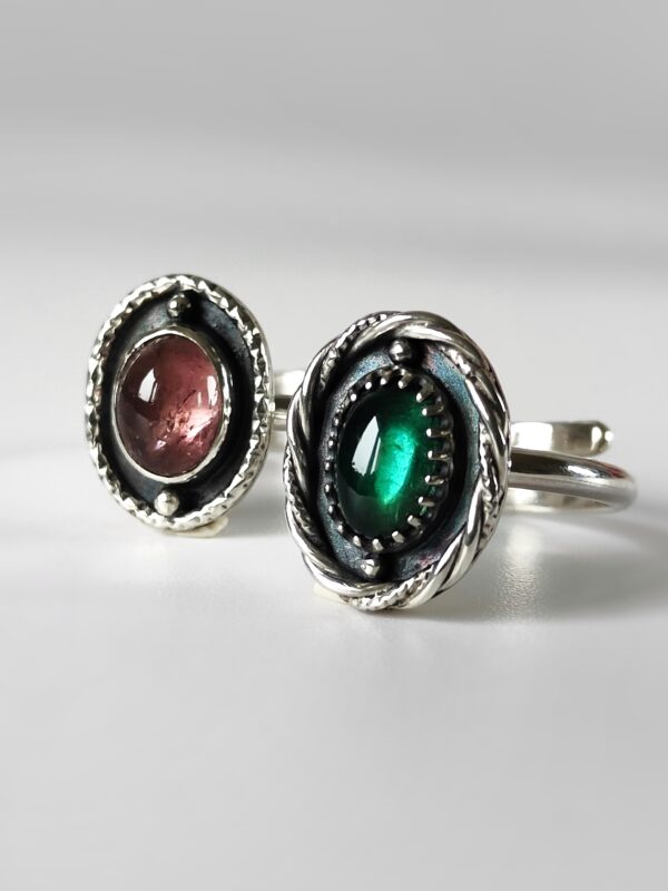 Bague réglable • Tourmaline verte – Image 6