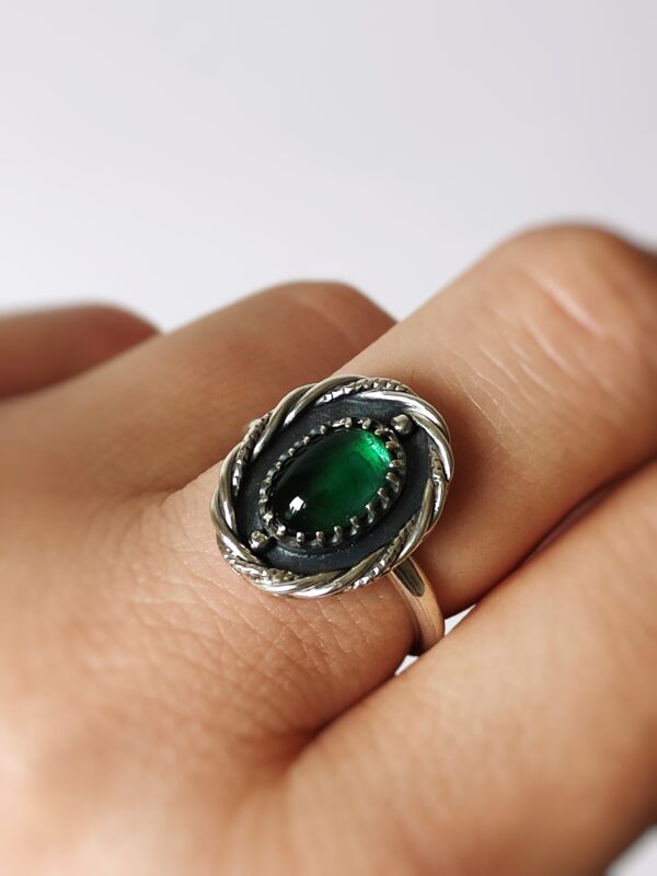 Bague réglable • Tourmaline verte – Image 4