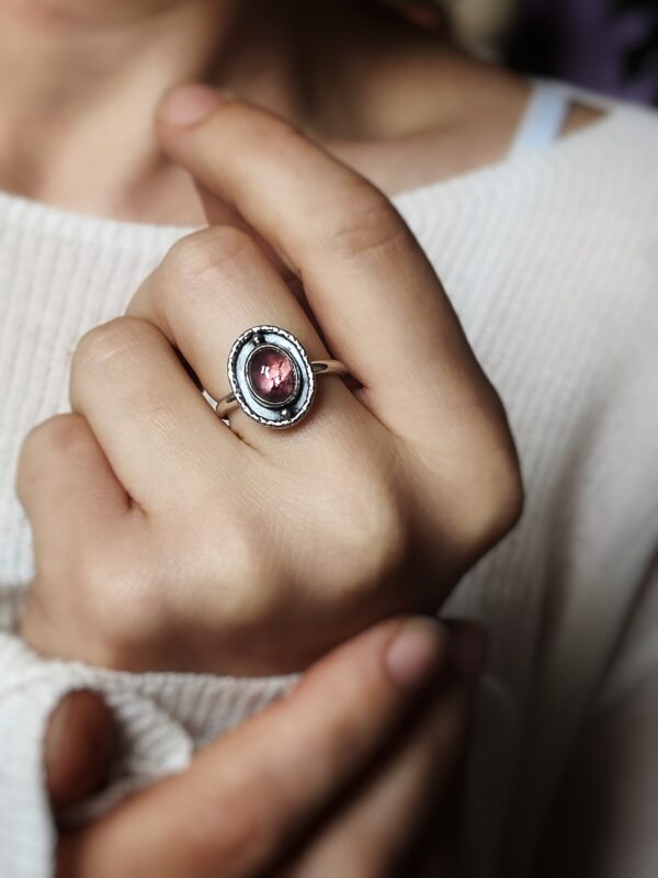 Bague réglable • Tourmaline rose – Image 5
