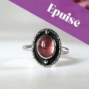 Bague réglable • Tourmaline rose