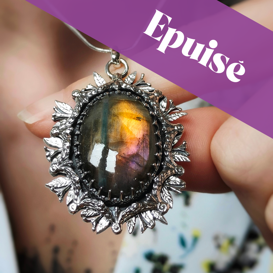 Collier Labradorite • Lueurs de printemps