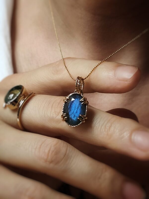 Collier Labradorite facettée – Image 3