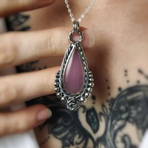 Collier Calcédoine violette