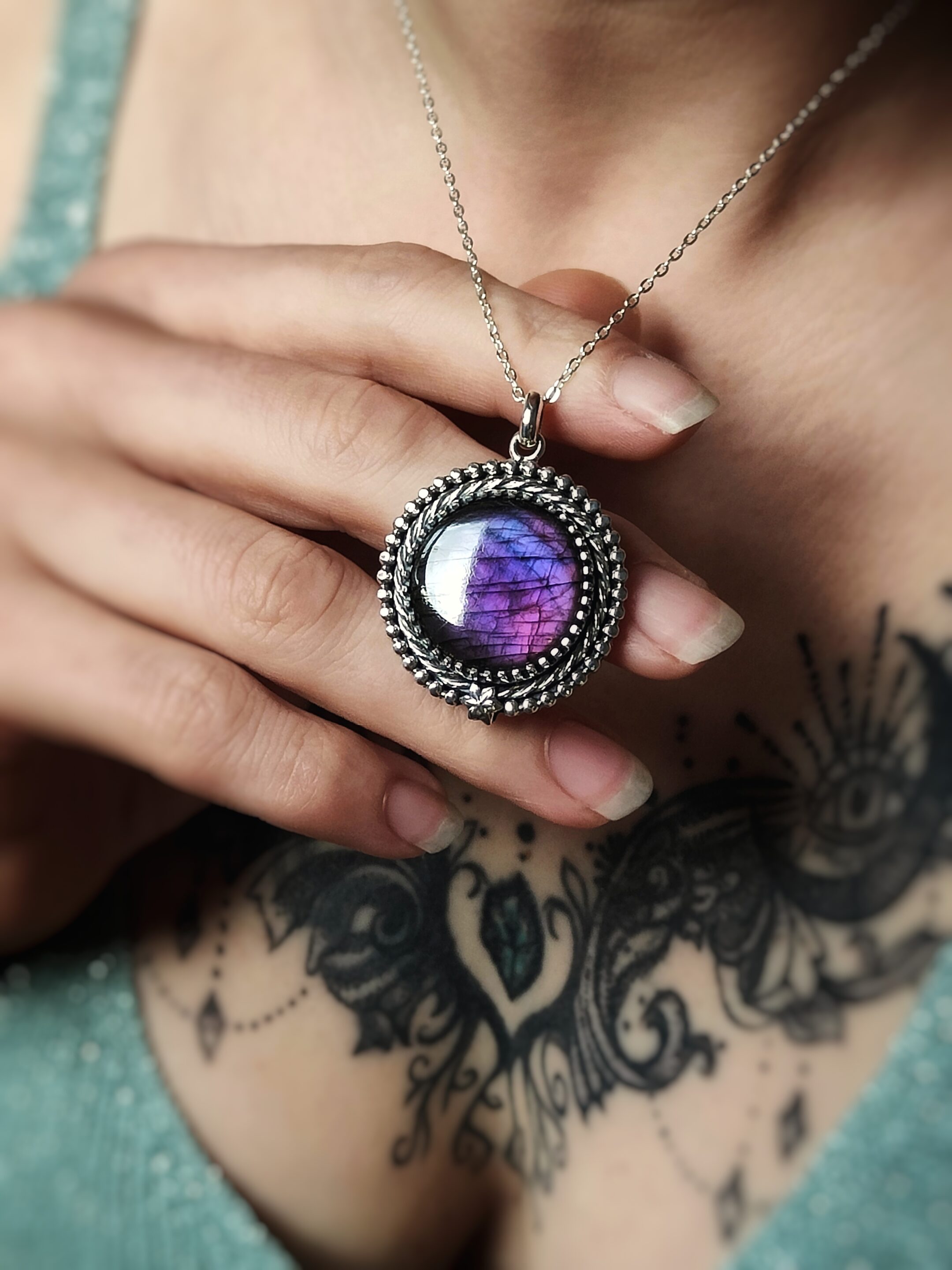 Collier Labradorite violette – Image 2