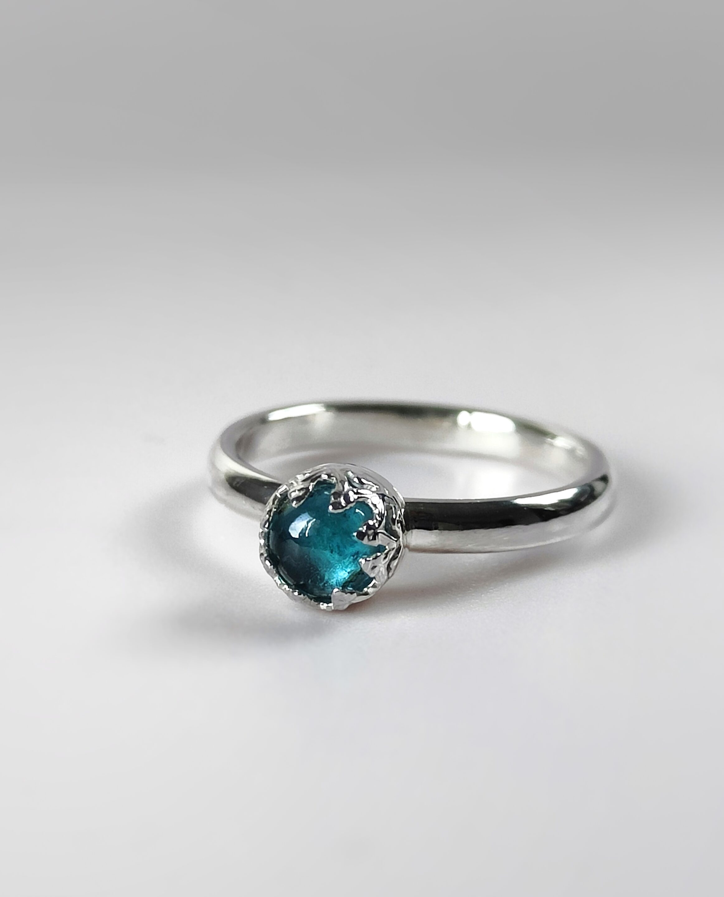 Bague argent & Tourmaline bleue • T54 – Image 5