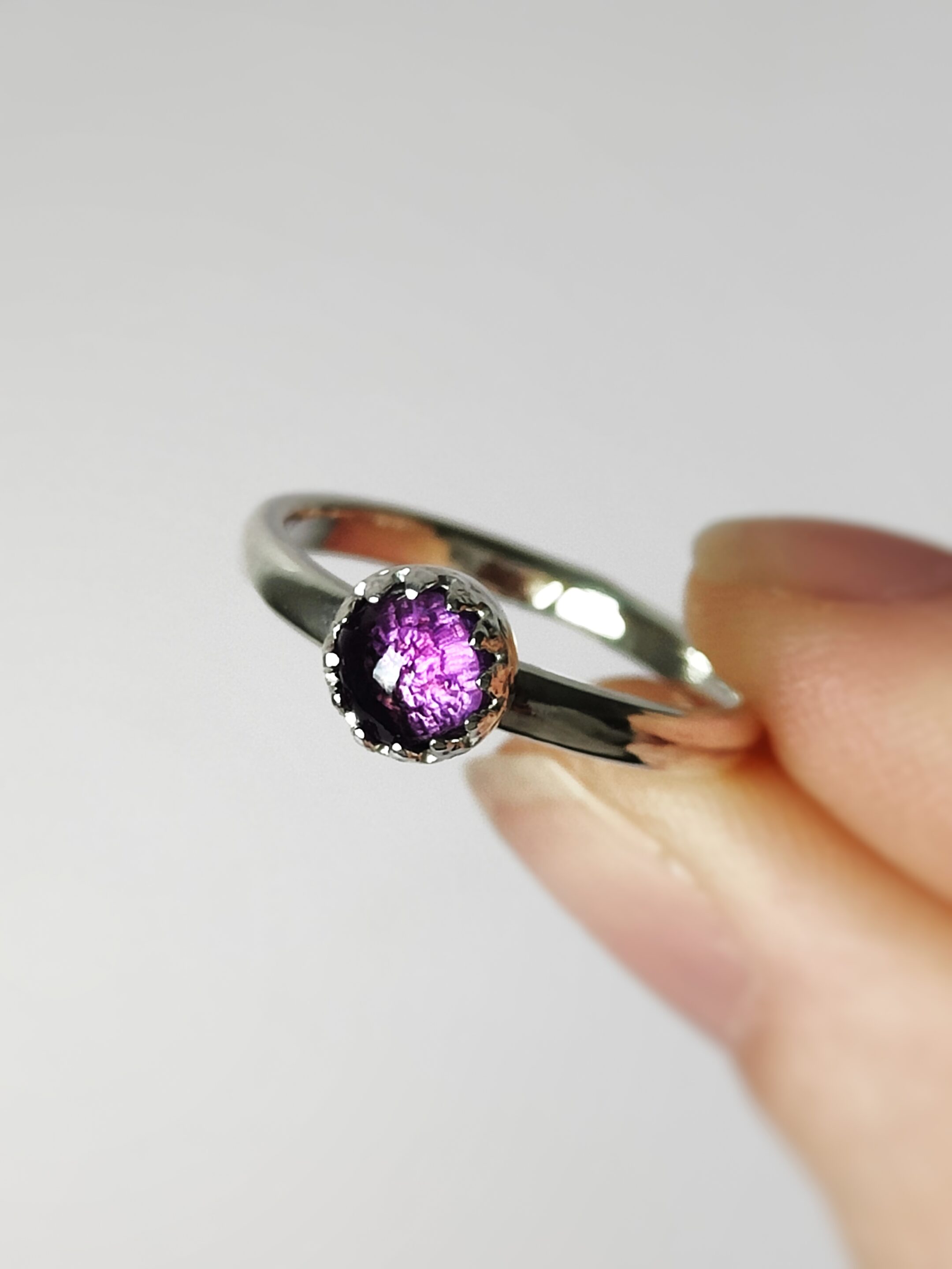Bague argent & Améthyste • Taille au choix – Image 5