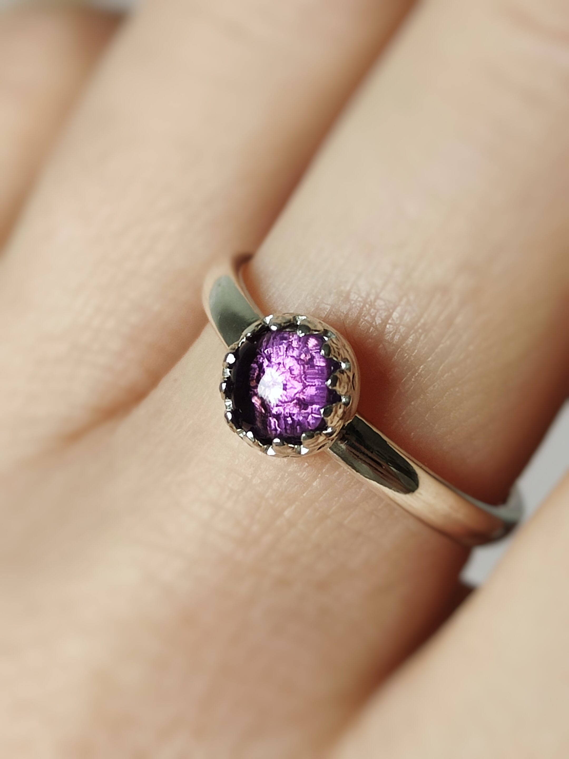 Bague argent & Améthyste • Taille au choix – Image 4
