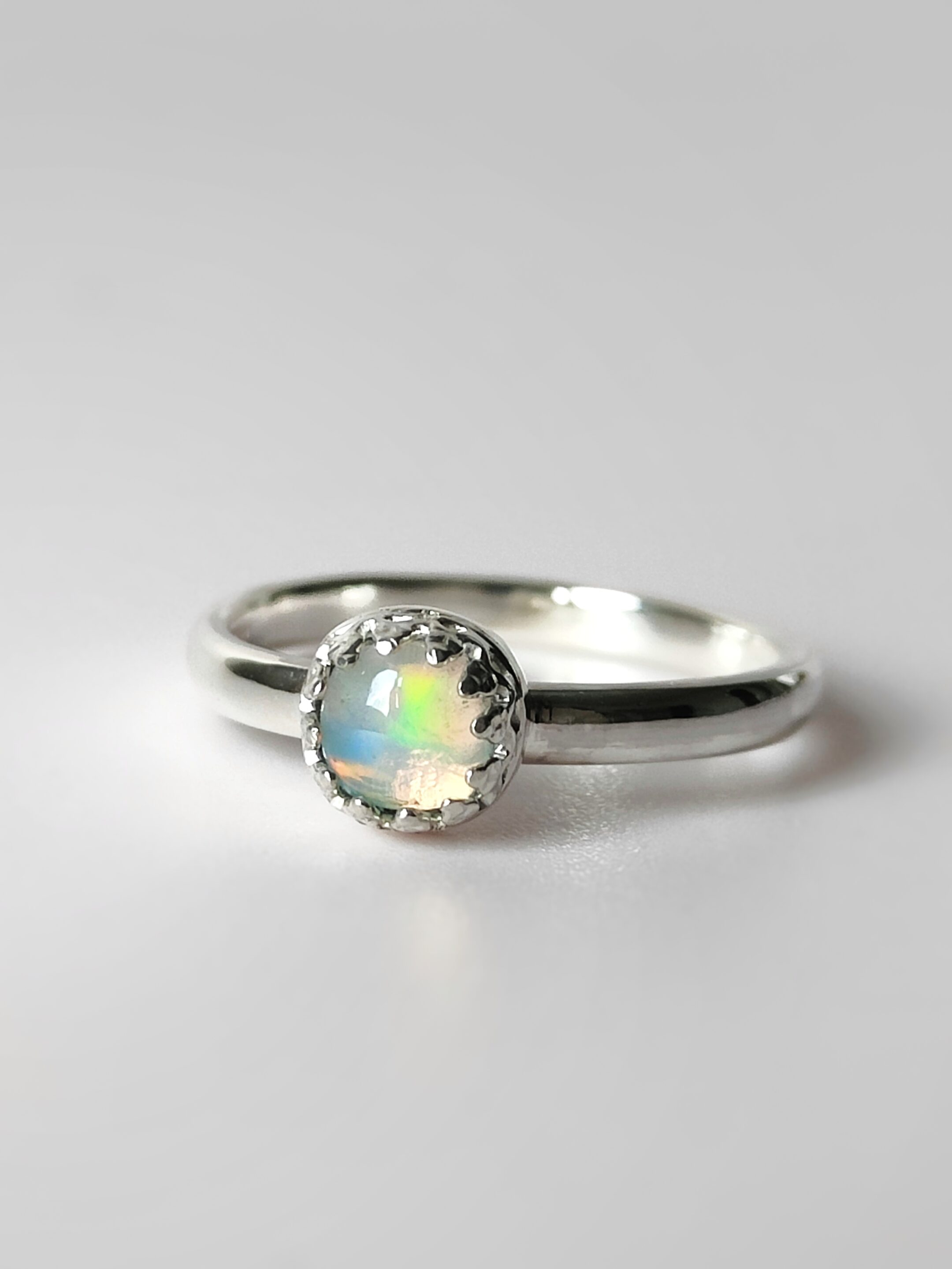 Bague argent & Opale d'Ethiopie • Taille au choix – Image 4