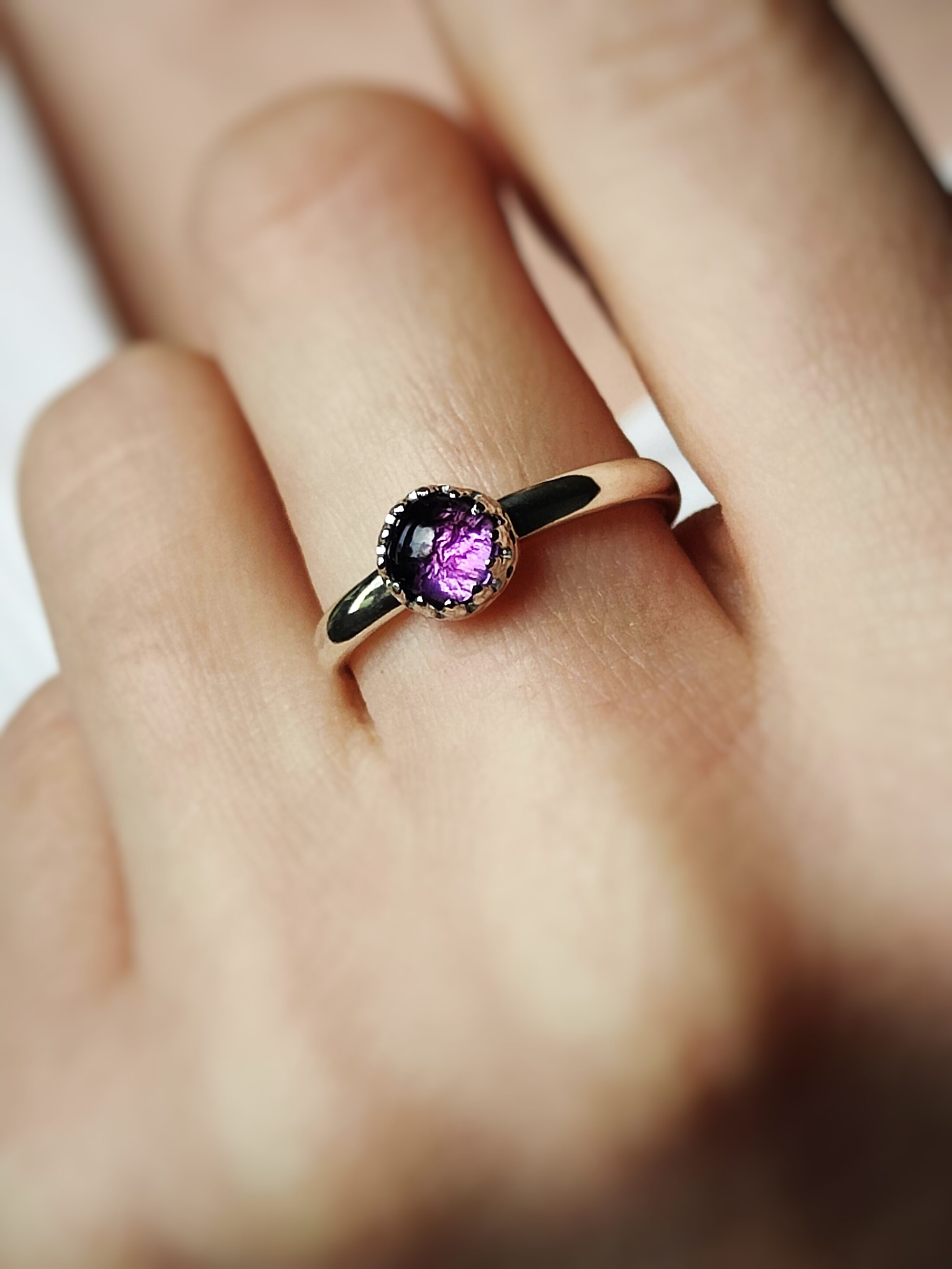 Bague argent & Améthyste • Taille au choix – Image 2