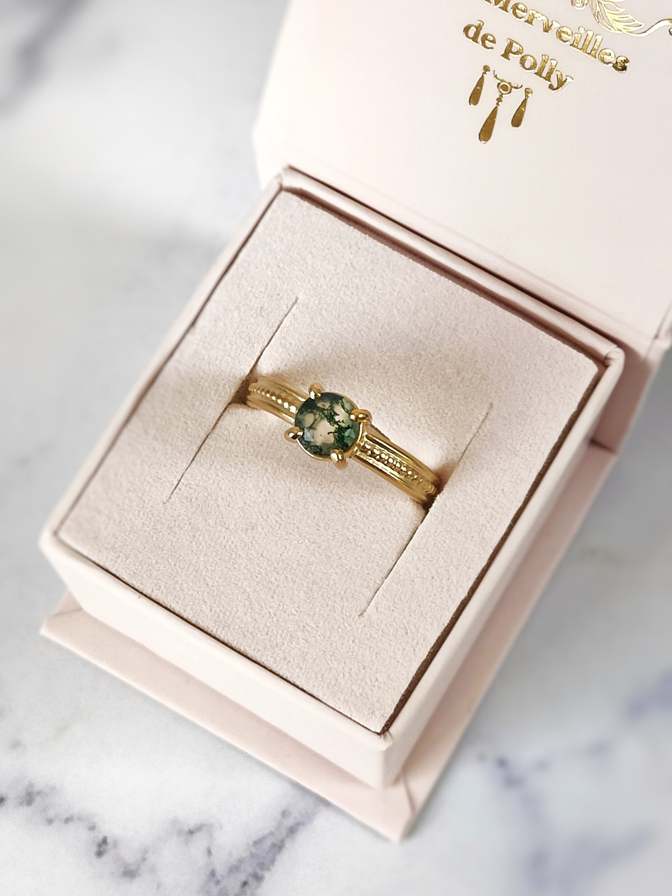 Bague Agate mousse • T 55 – Image 6