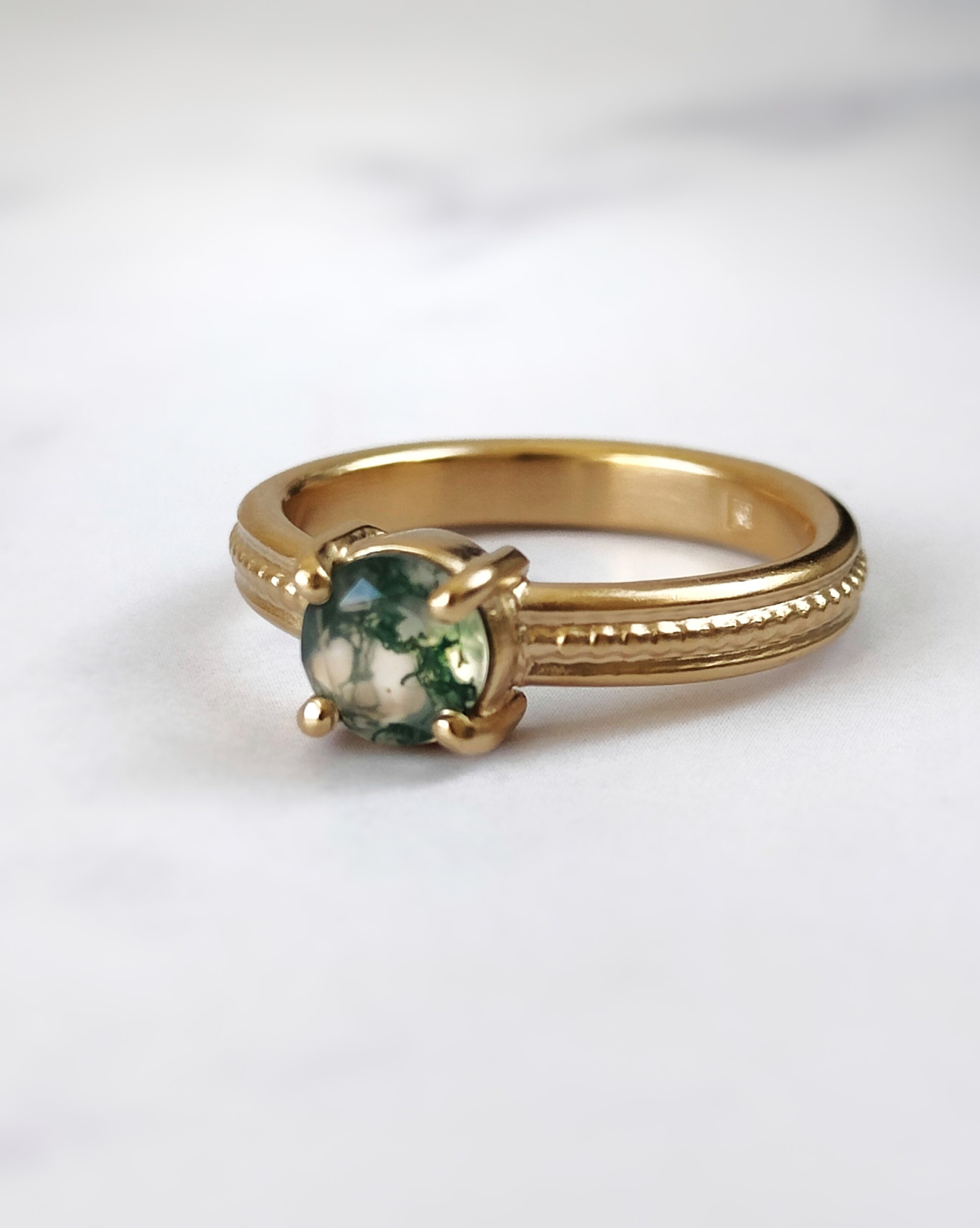 Bague Agate mousse • T 55 – Image 5