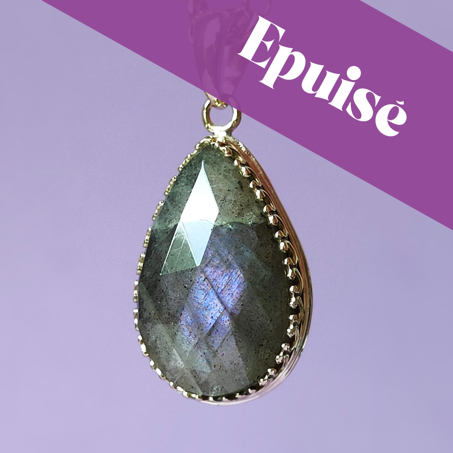 Médaillon Labradorite facetée
