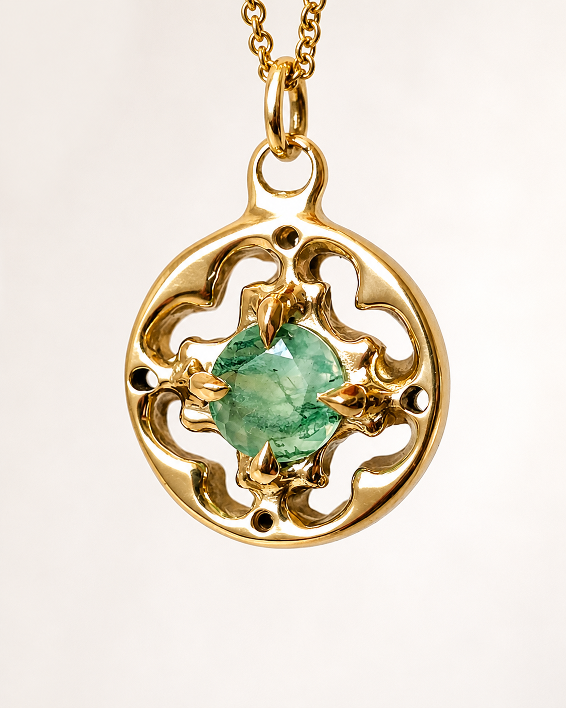 Collier L'amulette • Agate mousse – Image 6