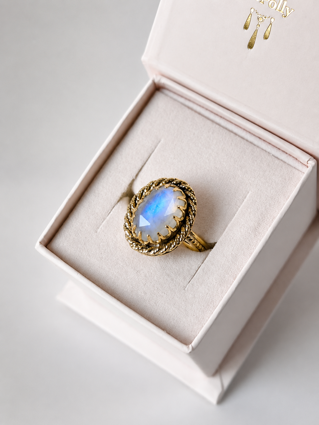Parure Péristérite, bague & pendentif assortis • Prévente – Image 4