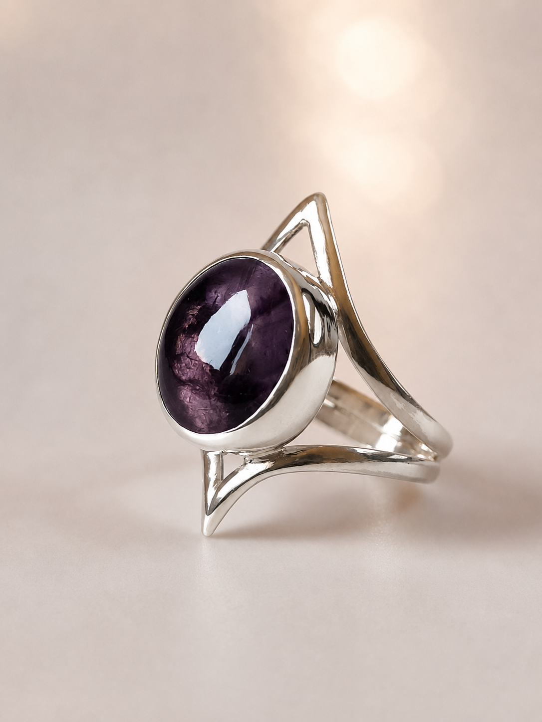 Bague Améthyste trapiche • Taille 55 – Image 3