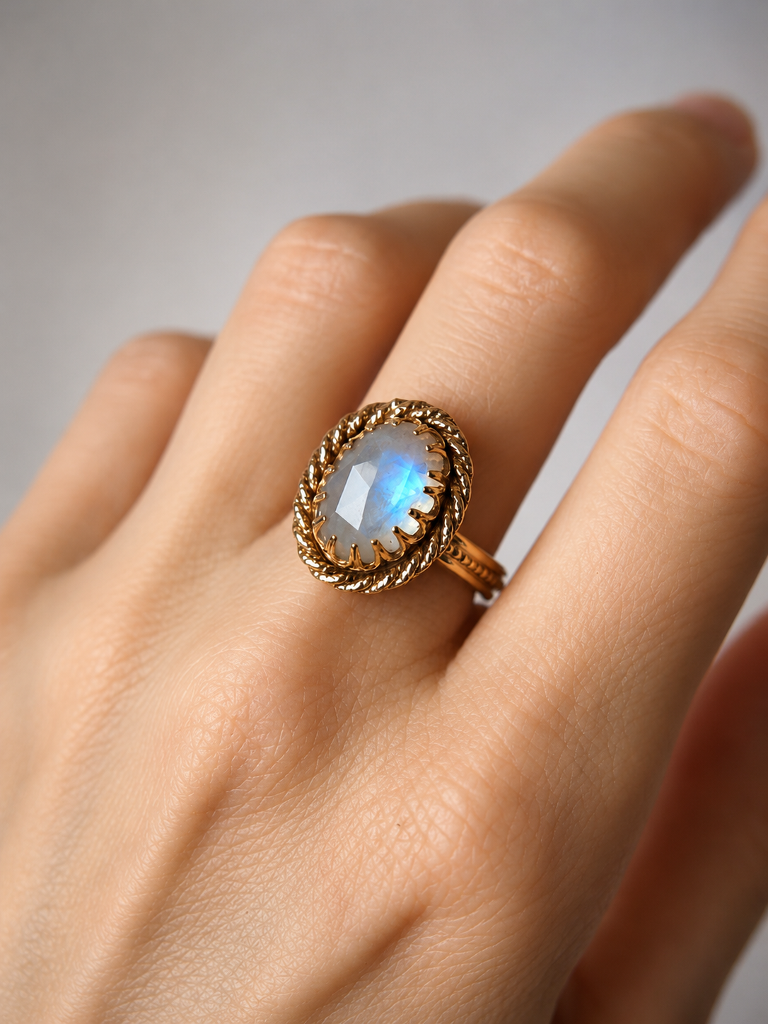 Parure Péristérite, bague & pendentif assortis • Prévente – Image 5