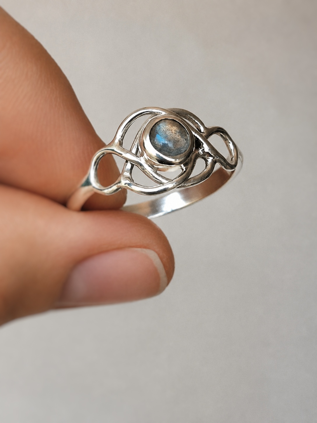 Bague Promesse Labradorite • Taille & couleur au choix – Image 9