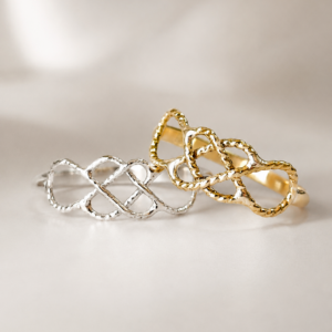 Bague femme entrelacée argent et plaqué or les merveilles de polly