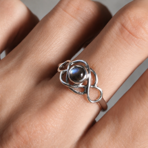 Bague femme promesse en argent massif ou vermeil taille au choix motif entrelacé les merveilles de polly