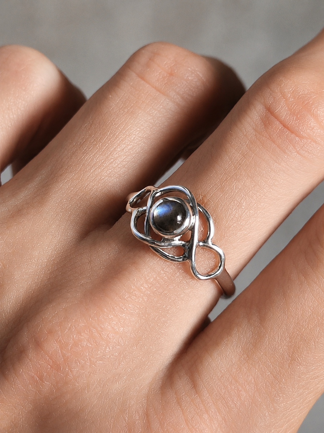 Bague femme promesse en argent massif ou vermeil taille au choix motif entrelacé les merveilles de polly