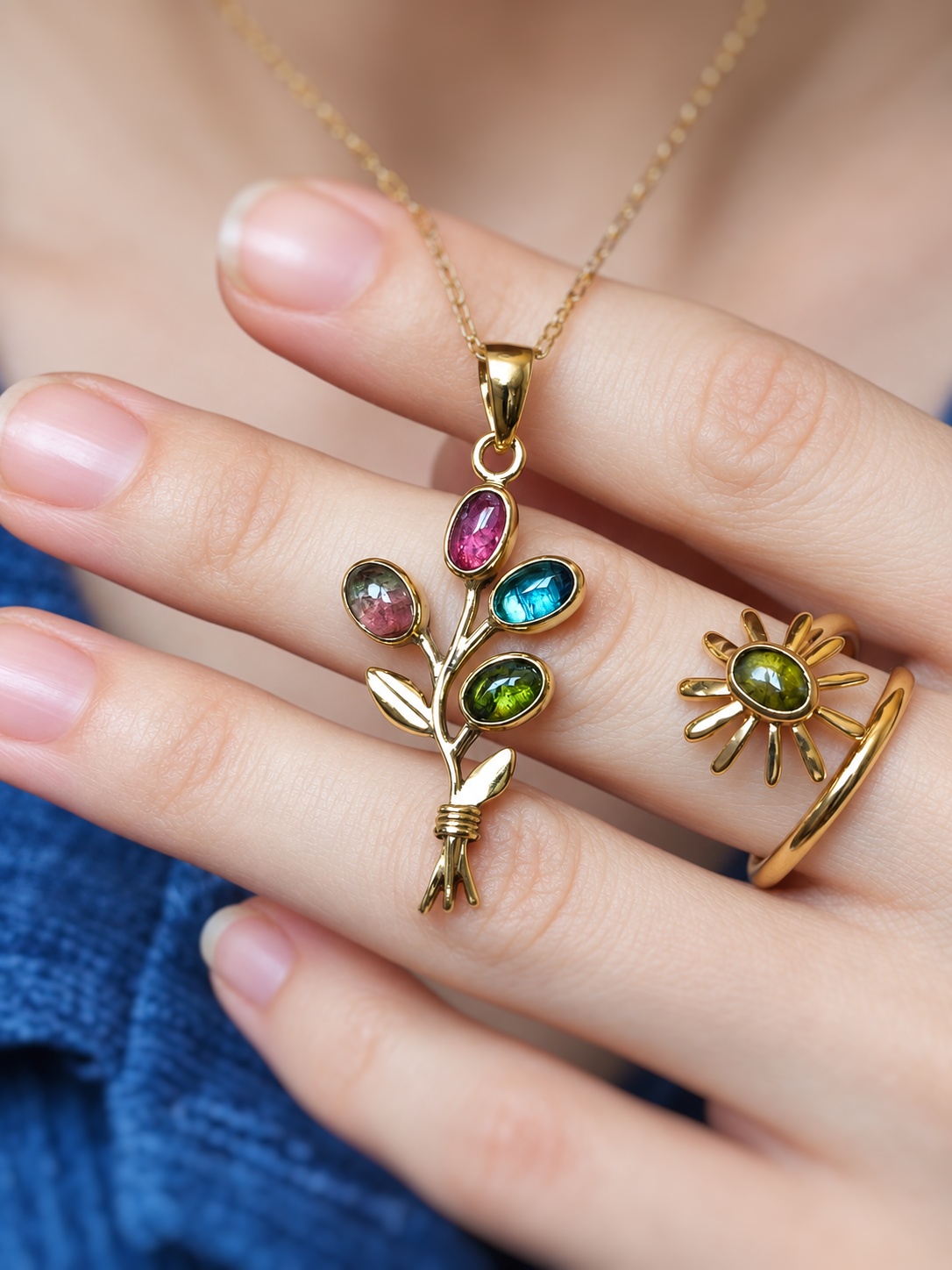 Pendentif Bouquet de Tourmalines • Prévente – Image 3